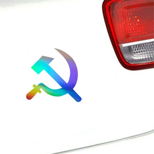 HAMMER AND SCYTHE SYMBOL The Communist Party Sticker Vinyl Bumper Car Home Decal - Picture 5 of 13