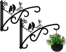 Heavy Duty Outdoor Hanging Plants Brackets, Plant Hangers with Wall Mounted Soli
