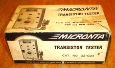Radio Shack Micronta Cat. No. 22-024 Dynamic Transistor Testor w/ Box Japan