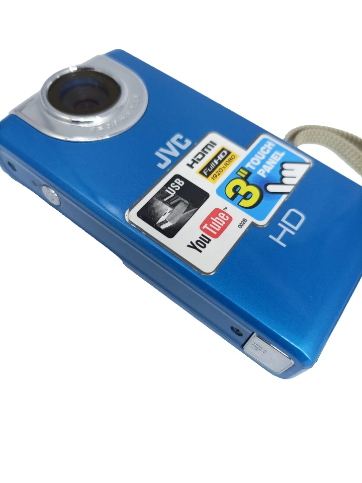 JVC GC-FM2AE PICSIO HD Memory Camera Portable Pocket Video Camcorder - Blue - Image 4 of 4