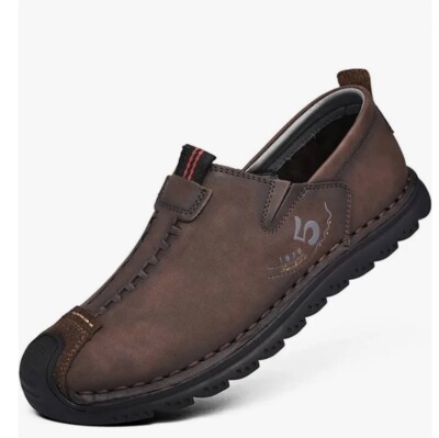 Mecolop Leather Driving/Casual Comfortable SHOES in Dark  display picture 1