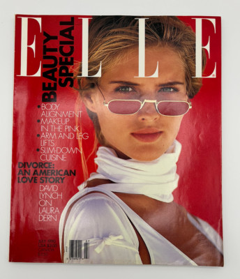 JUDIT MASCO July 1990 ELLE Magazine BEAUTY SPECIAL / DAVID LYNCH ON LAURA DERN