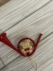 Avon Teddy Bear in Horn Ornament — photo 1