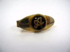 Tie Bar Clip Cursive Letter A (Some Wear) Vintage
