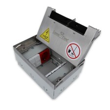 Edelstahl Bodentank 3 VDE Schuko Steckdose Netzwerk Bodensteckdose Einbaufertig