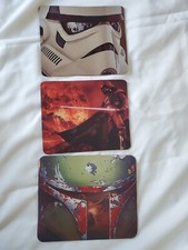 Star Wars Lot 3 Mouse Pads: Stormtrooper, Darth Vader And Boba Fett.