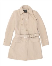 Zu Elements Womens Trench Coat It 46 Large Beige Wool Bp48