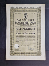 4,5 % Pfandbrief Berliner Pfandbrief-Amt 200 RM 1940 Berlin