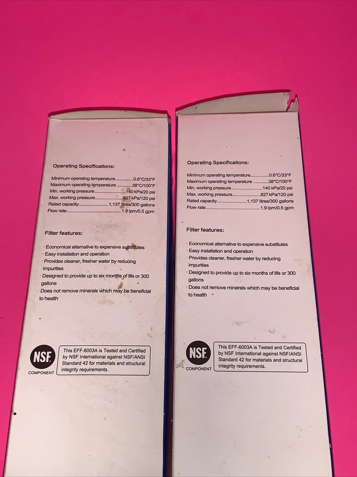 EcoAqua EFF-6003A,EFF-6004A Compatible Water Filter (2) LG KENMORE compat - Image 4 of 4