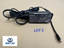 LOT 5 USB Type-C 45W HP Chromebook Lenovo Dell Acer Samsung Laptop Adapter