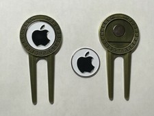 1 Rare Apple Logo Design Golf Divot Tool 1" Coin Golf Marker - A Beauty