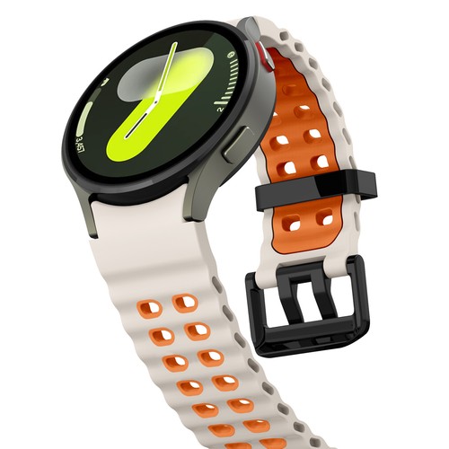 Ocean Sport Silikonowy pasek do Samsung Galaxy Watch 7 FE 6 5Pro 6 4 Classic - Zdjęcie 2 z 37