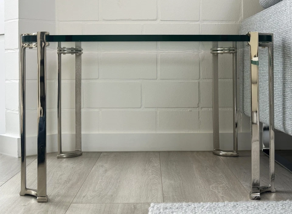 2 hochwertige Design Glastische Couchtische Beistelltische 70 x 70 X 45 cm - Bild 3 von 4