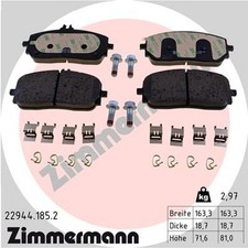 Bremsbelagsatz Scheibenbremse ZIMMERMANN 22944.185.2 für MERCEDES KLASSE Sports