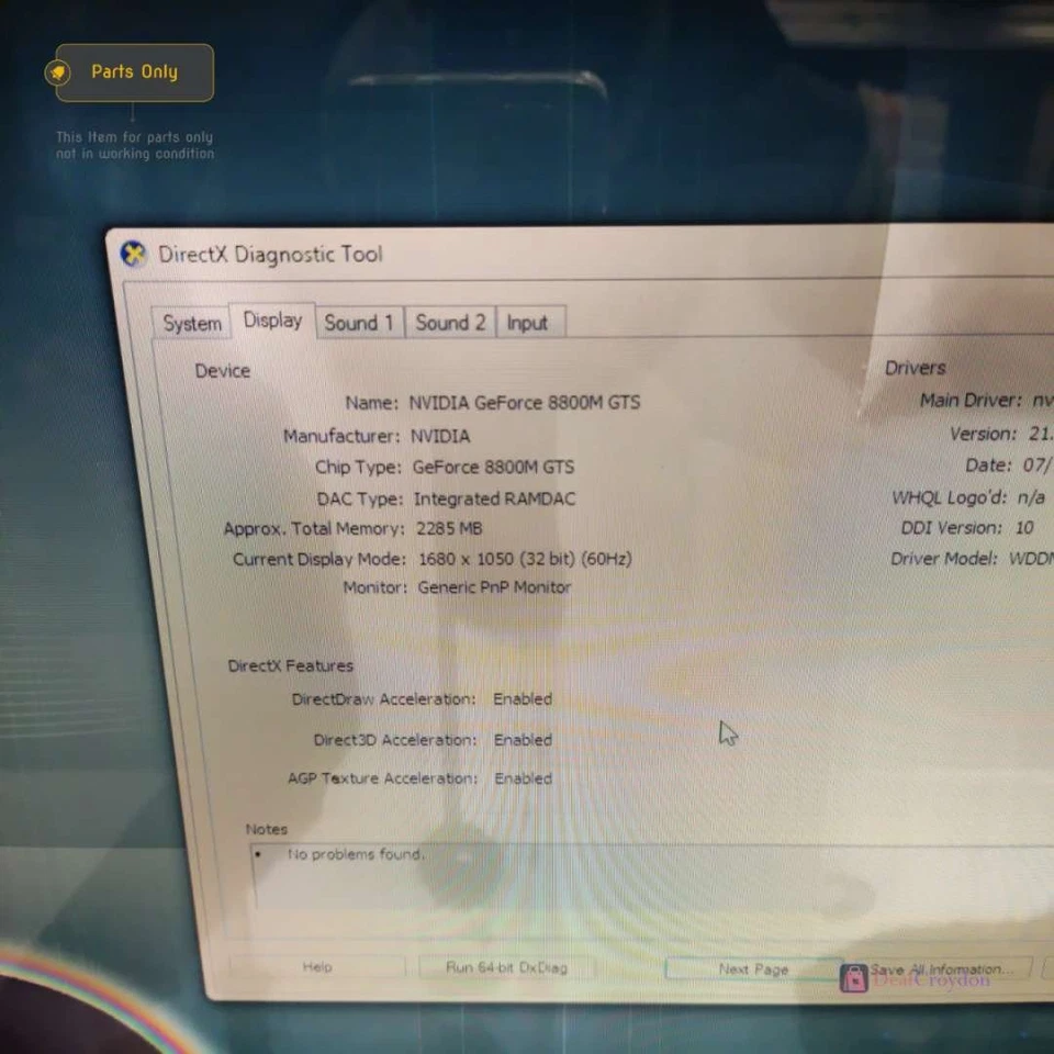HP PAVILION HDX9200 CORE 2 DUO 4GB RAM NVIDIA GEFORCE 8800M GTS COMPUTER LAPTOP - Image 3 of 4