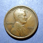 1912-S Lincoln cent  Abt. VF