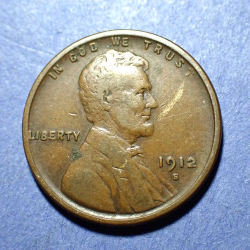 1912-S Lincoln cent  Abt. VF