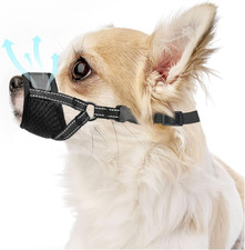 Dog Muzzle for Small Dogs - Soft Nylon Breathable Muzzle for Small Dog with Air