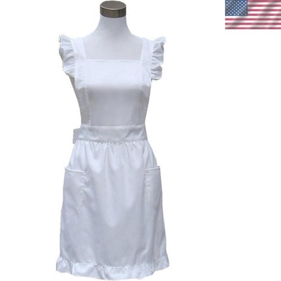 Fashionable Vintage Apron for Women with Two Pockets - One Size Fits Most