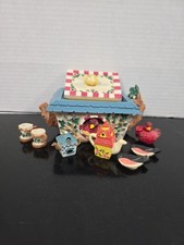 Vintage Miniature Bird House Tea Set Robin Cardinal Whimsical Forest Theme