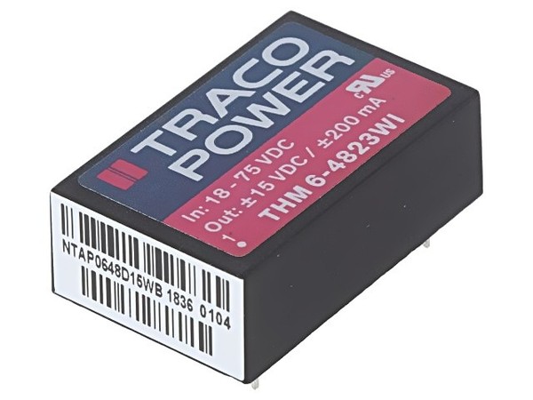 Thm 3-1223 Wandler: Dc/Dc 3W Ueing: 9-18VDC Uausg: 15VDC Uausg2: -15VDC Traco Po-image