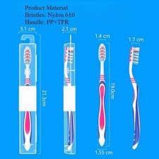 4 Pack High Density Medium Hard Bristle Toothbrushes Ergonomic Handle Oral Care