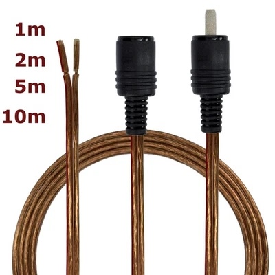 Lautsprecher Kabel Audio Transporent DIN Stecker Buchse Offenes Ende Boxen HiFi - Bild 1 von 4