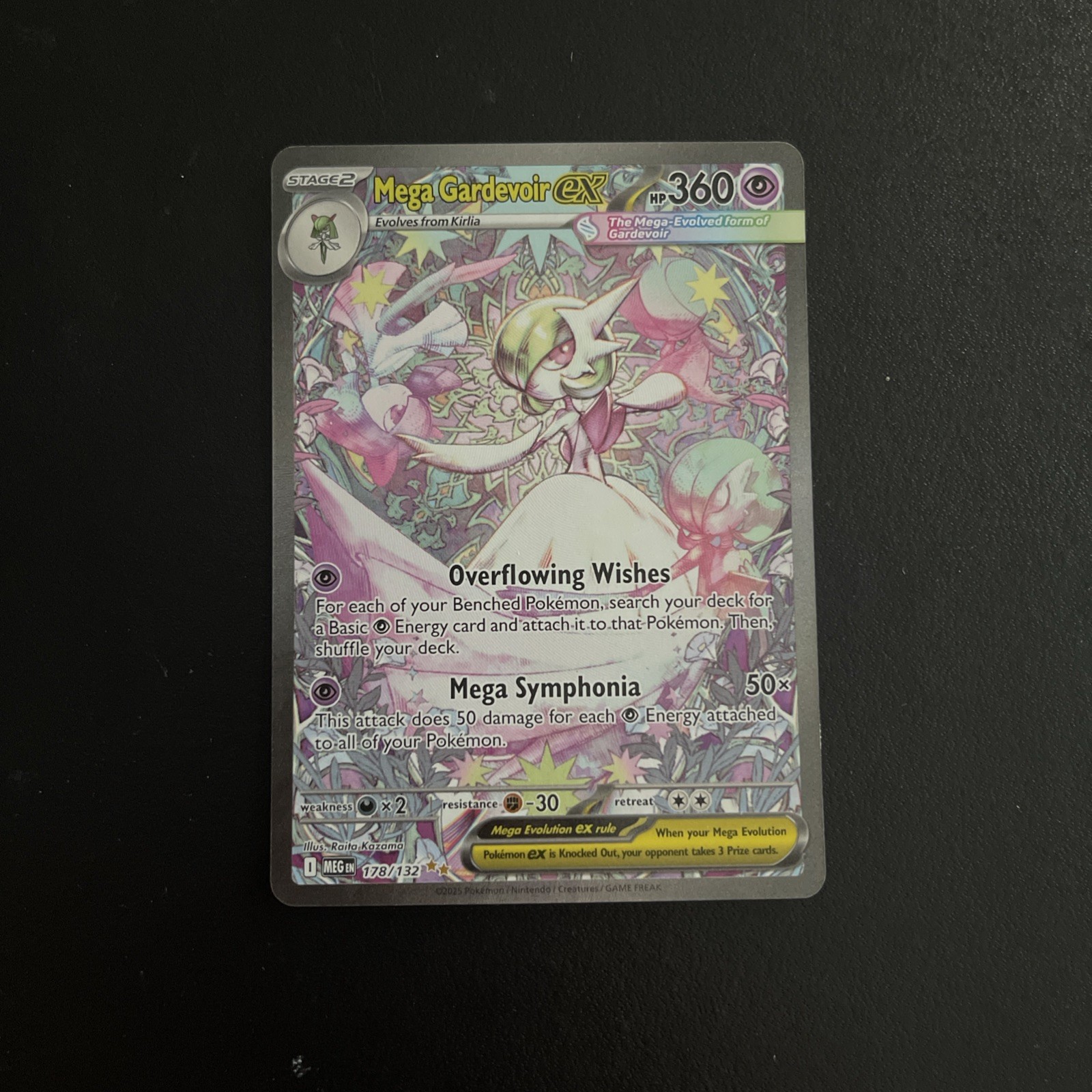 Mega Gardevoir EX 178/132 ME01 Mega Evolution Full Art Holo 360HP