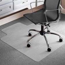Office Chair Mat Floor Computer Desk Carpet PVC Plastic Clear Protector 120x90cm