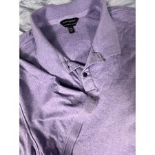 Banana Republic Luxe Touch Performance Polo Shirt Mens XXL Heather Purple