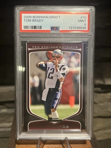 2009 Bowman Draft Picks Tom Brady #10 PSA 9 Mint - New England Patriots