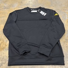 Adidas Crew Sweatshirt FQ1497 Black W Gold Logo Men s Large NWT