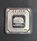 Geiger Edelmetalle Original 5 Gram Silver Square Raw