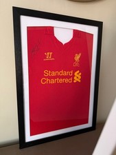 Steven Gerrard Signed Liverpool Shirt 2012 2013 with LFC Certificate framed