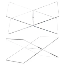 2 Pcs 11x6.1-Inch Acrylic Book Stand Transparent Cook Book Stand Easy Read
