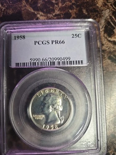 1958 P Proof Washington Quarter PCGS PR66
