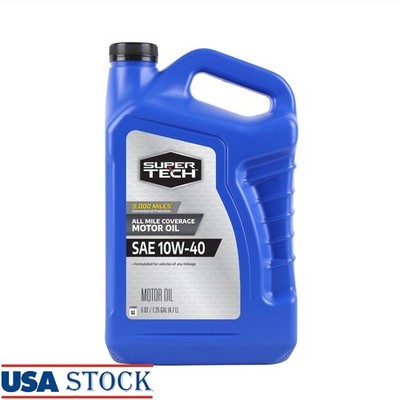 10W40 Synthetic Blend Motor Oil High Mileage Automotive Engine Oil 5QT API SP US