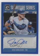 2018 Donruss Optic Signature Series Blue Prizm 6/20 Josh Donaldson Auto jc3
