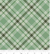 Cotton Green Plaid Sage Green Cotton Fabric Print by the Yard D568.06
