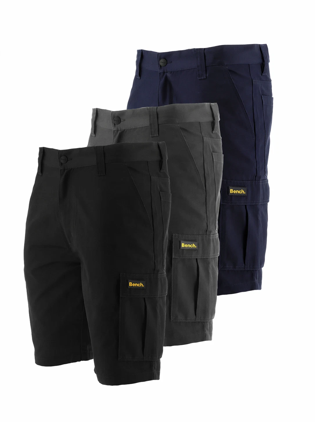 Bench Mens Cargo Shorts Workwear Multi Pocket Black Grey Navy Casual Durable
Opens in a new window o