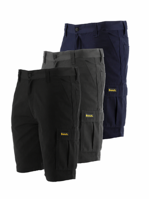 Bench Mens Cargo Shorts Workwear Multi Pocket Black Grey Navy