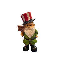 Fun Express Gnome Greeter Garden Statue with patriotic Hat hidden frog Santa
