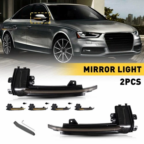 2X Side LED Mirror Light Turn Dynamic for Audi A3 A4 A5 S5 RS3 RS4 RS5 2010-2016