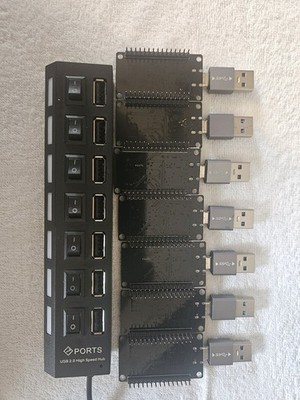 7x Nerd Miner 75KH/s Ohne Display USB Typ C + USB Adapter