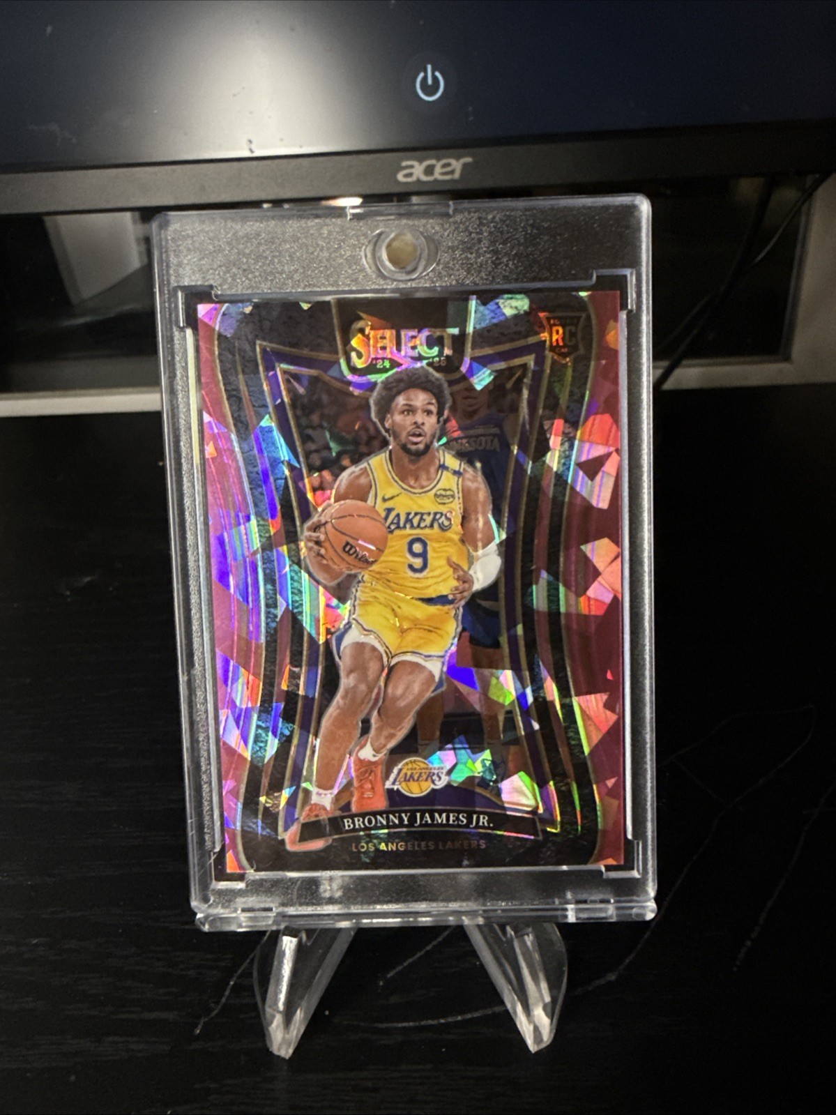 2024-25 Panini Select - Concourse Bronny James Pink Cracked Ice Prizm /99 (RC)