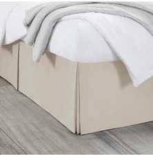 Nestl Silver Bed Skirt Queen Size - Queen Bed Skirt 14 Inch Drop - Brushed M