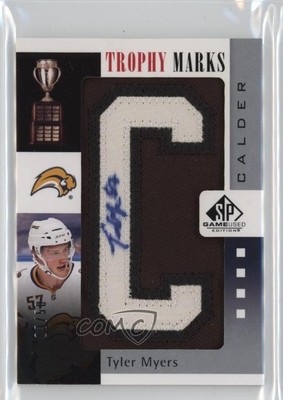 2011-12 SP Game Used Edition Trophy Marks /50 Tyler Myers #CALDER-TM Auto 0k70