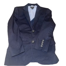 Crewcuts J Crew Thompson Blazer Jacket Boys 6 7 Navy Cotton Blue