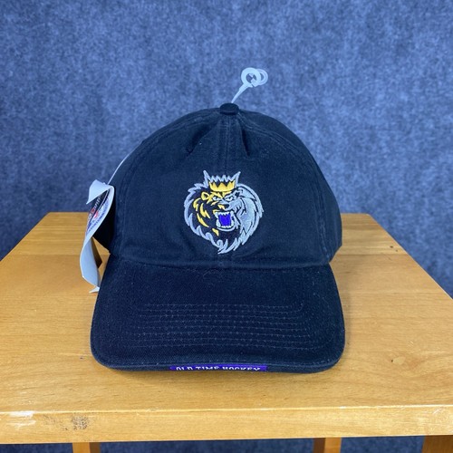 Manchester Monarchs Mütze schwarz Kappe Erwachsene verstellbar Größe Riemen hinten Hockey Logo neu