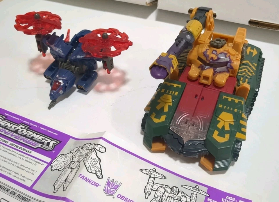 Transformers Universe Tankor & Obsidian 2003 completo com armas e instruções  - Imagem 4 de 4